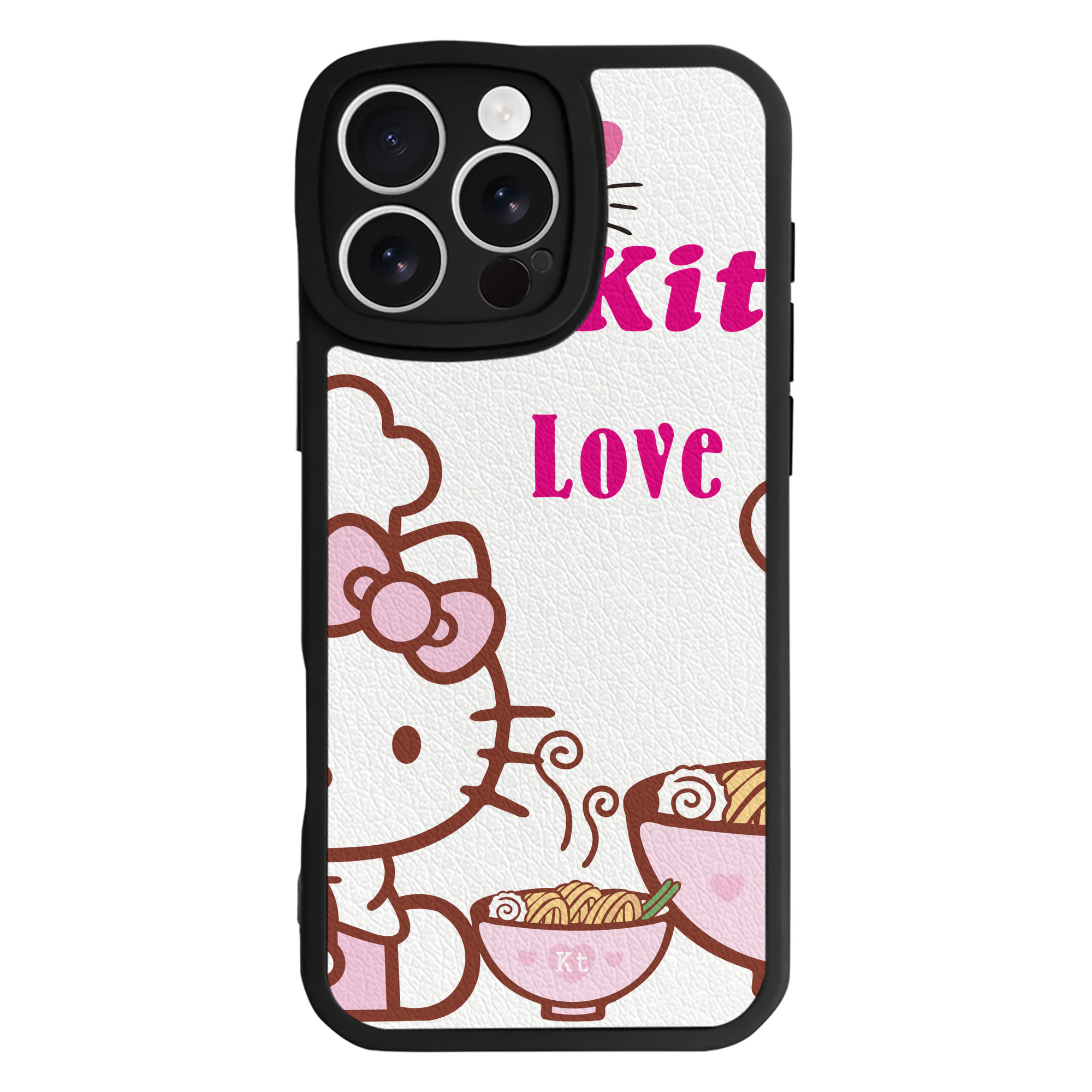 （画像用） Hello Kitty ハローキティ 【iPhone 16シリーズ対応】シリコンスマホケース（レザー調） 材質：シリコン